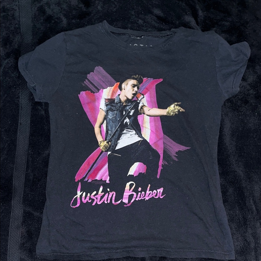 Justin Bieber Black Graphic T-Shirt